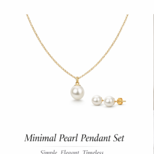 Minimal Pearl Pendant Necklace