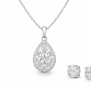 Elegant Diamond Studded Pendant Set for Daily Wear